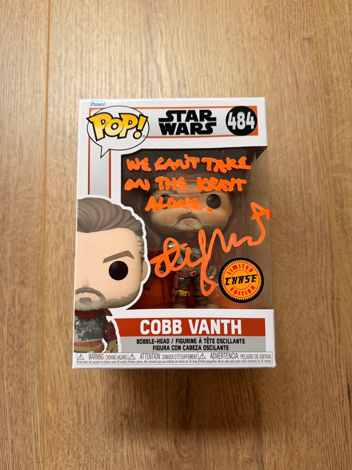Funko pop Cob Vanth signed star wars mandalorian, Ophalen of Verzenden, Zo goed als nieuw