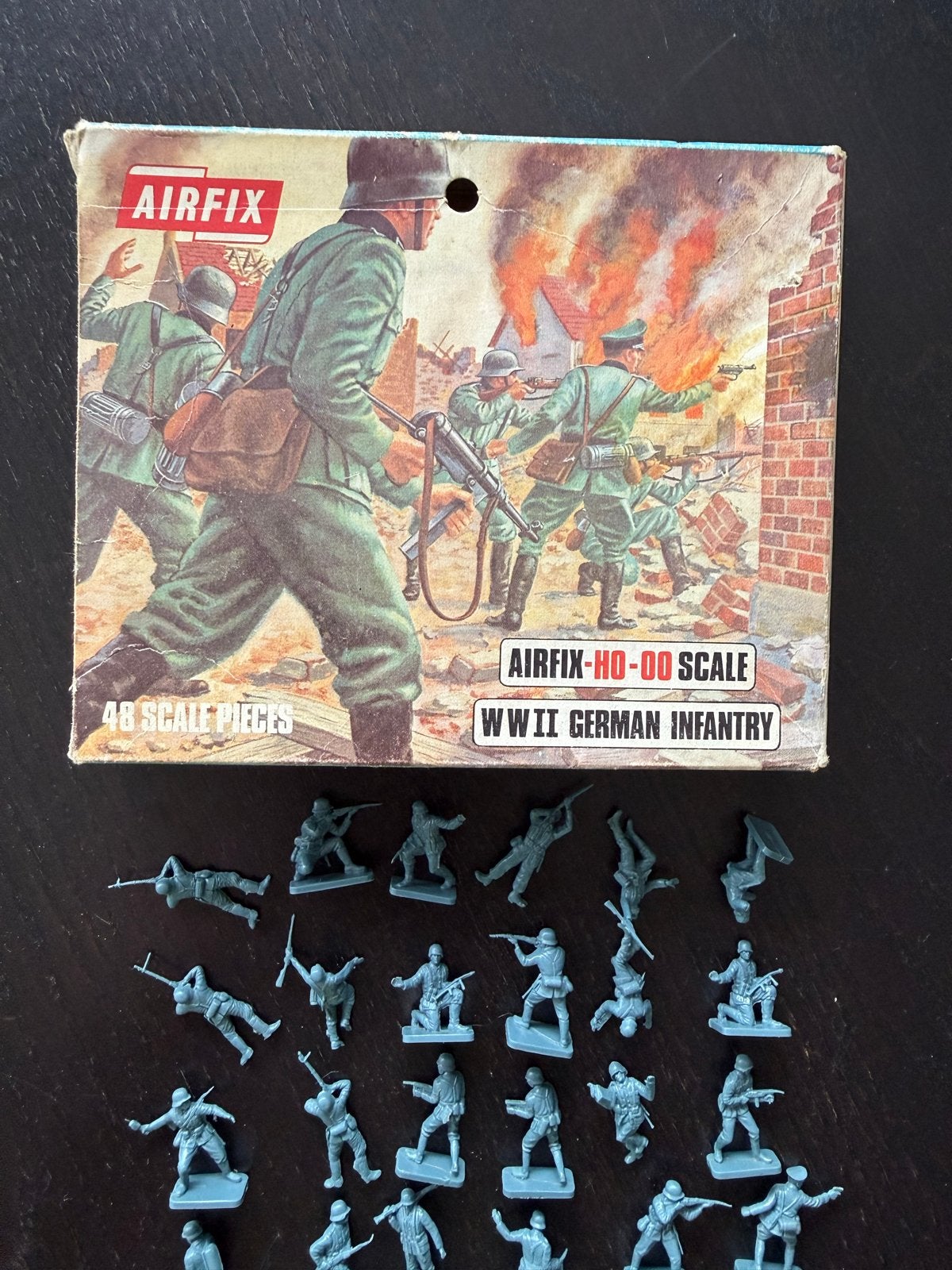 Airfix WWII Duitse Infanterie Figuren - Vintage Speelgoed, Ophalen of Verzenden, Landmacht, Duitsland, Miniatuur of Beeldje