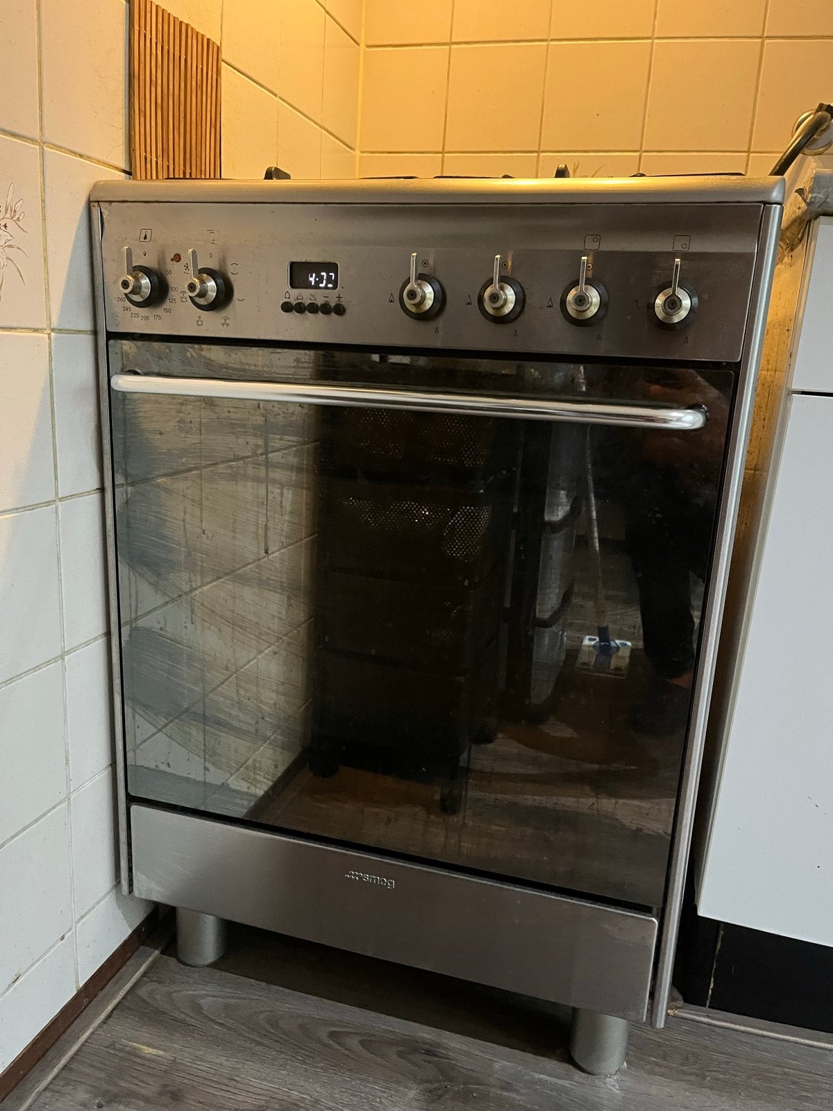 Smeg Fornuis met Gas Kookplaat en Oven, Gebruikt, 60 cm of meer, Gas, Vrijstaand