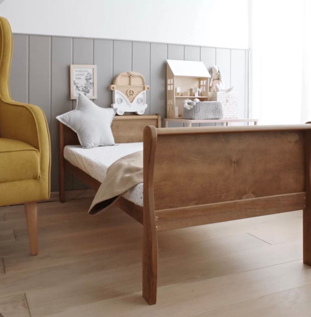 Woodies Noble Hoofd- en Voetbord Vintage 70x140 (Incompleet), Kinderen en Baby's, Kinderkamer | Bedden, Ophalen, Gebruikt, 70 tot 85 cm