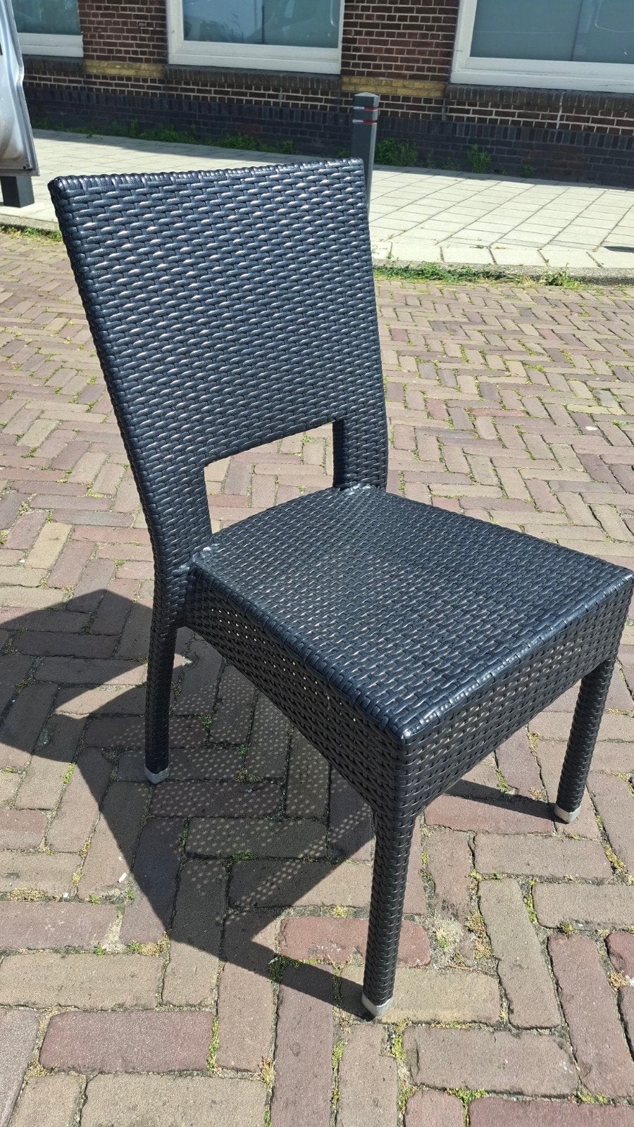 36 horeca terras wicker flat weaving outdoor partij stoelen, Kunststof, Zwart, Nieuw, Ophalen of Verzenden