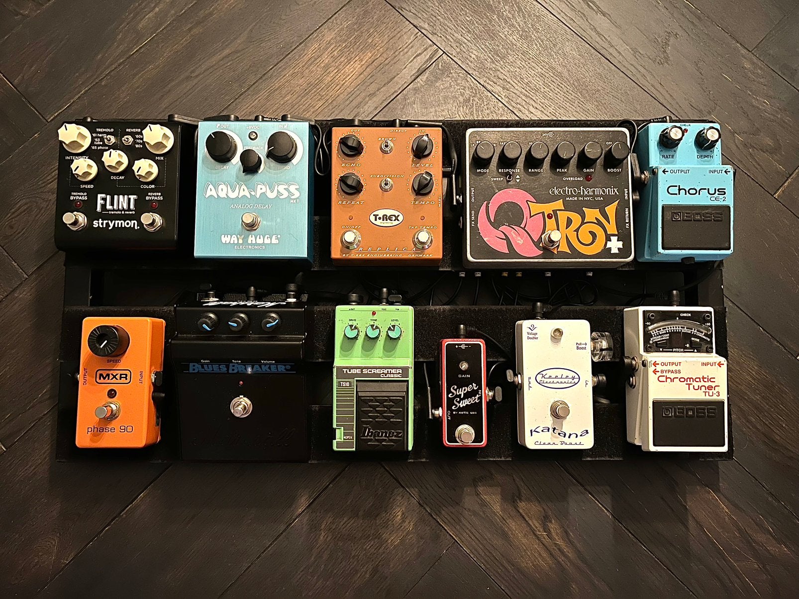 John Mayer geïnspireerd pedalboard, Ophalen