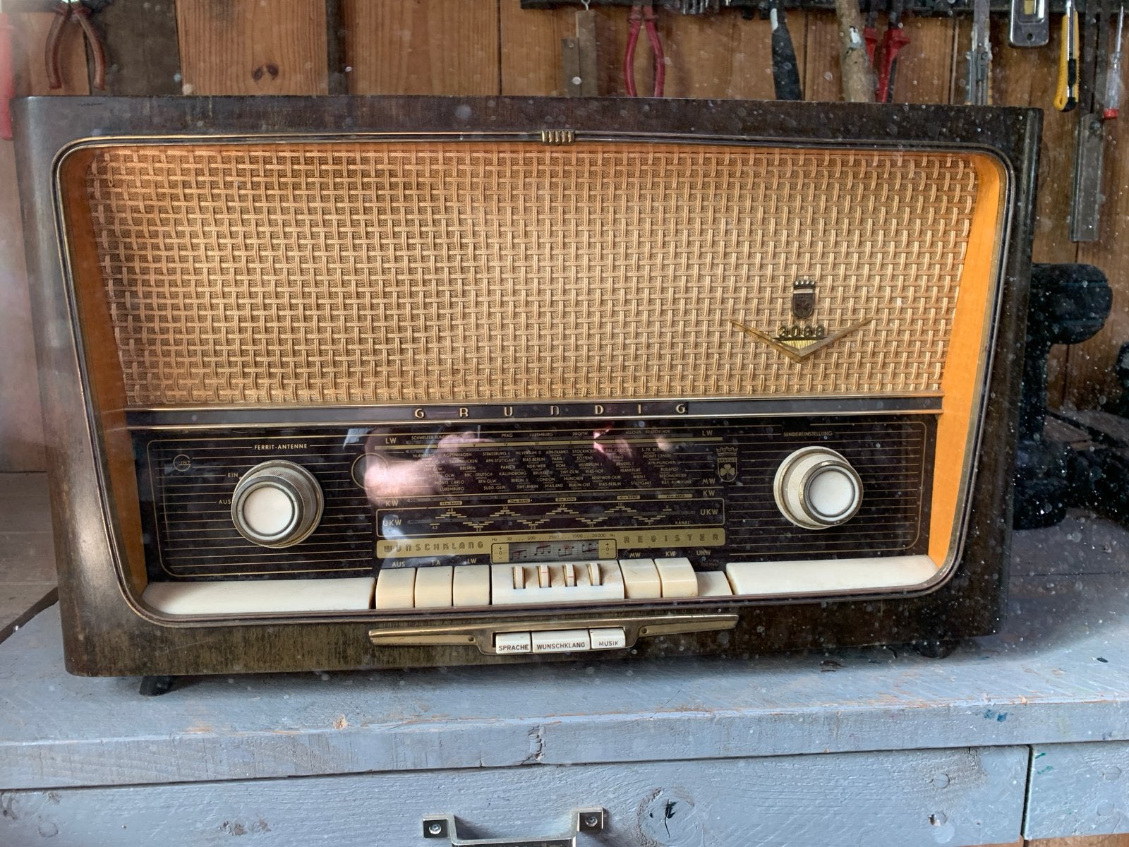 Grundig Radio Type 3088 - Vintage buizenradio, werkend, Audio, Tv en Foto, Ophalen of Verzenden, Gebruikt, Radio