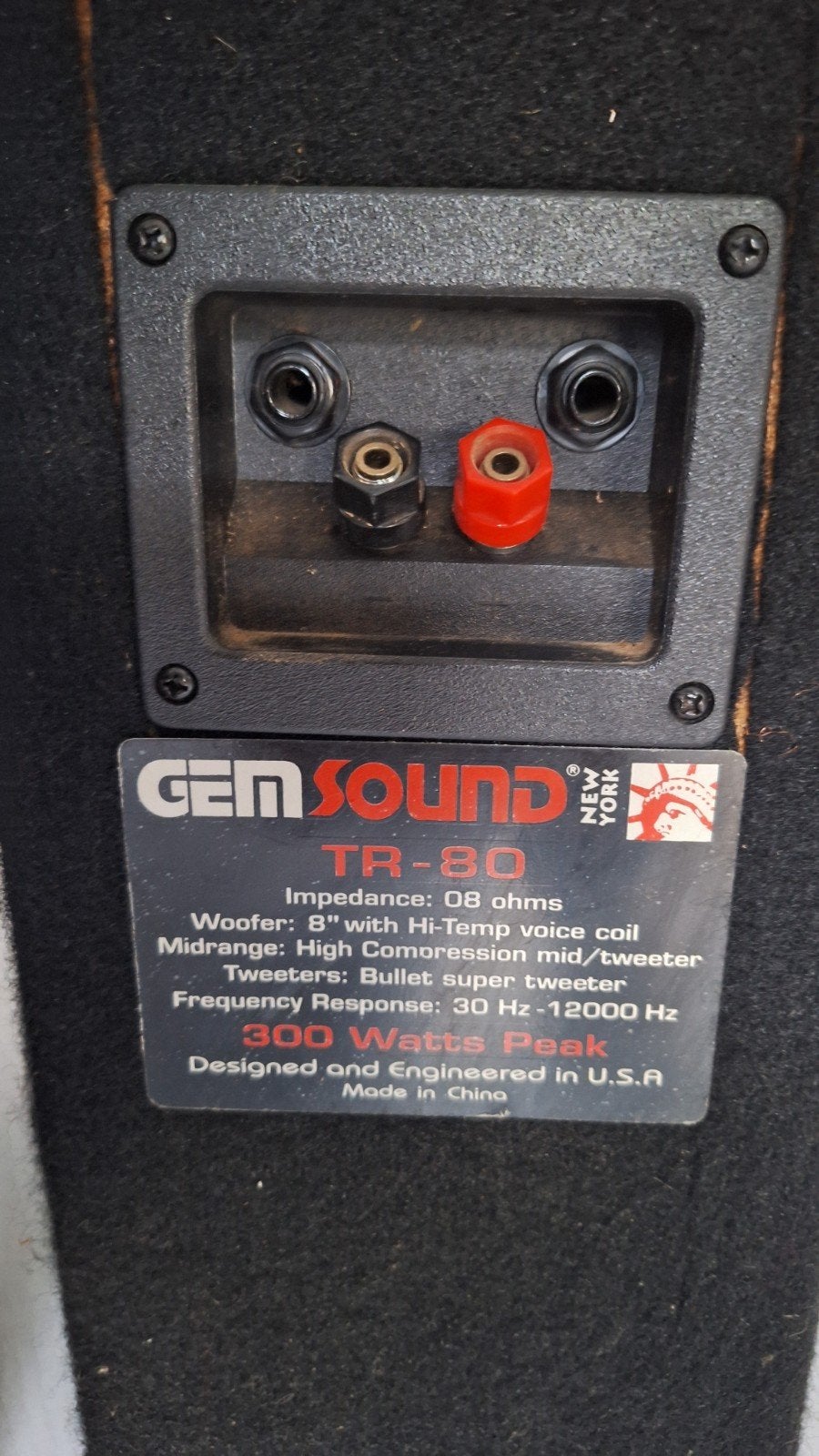 2x Gem Sound TR-80 Passieve Speakerset – 300W Peak/8 Ohm, Gebruikt, Speakerset, Ophalen, 150 watt of meer
