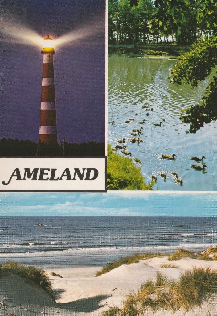 AMELAND Vuurtoren Strand Vijver, Verzenden, 1980 tot heden, Gelopen, Waddeneilanden