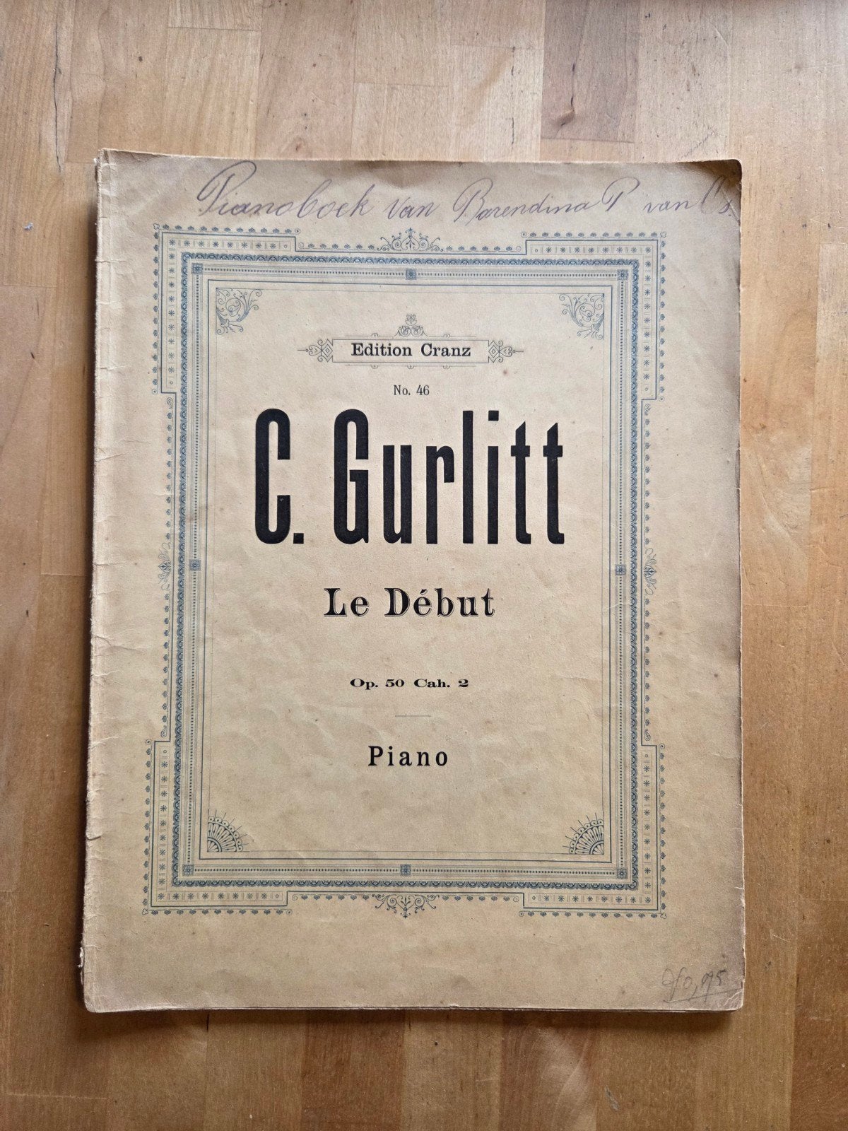 C. Gurlitt - Le Début Op. 50 Cah. 2 - Pianomuziek, Gebruikt, Klassiek, Les of Cursus, Ophalen of Verzenden