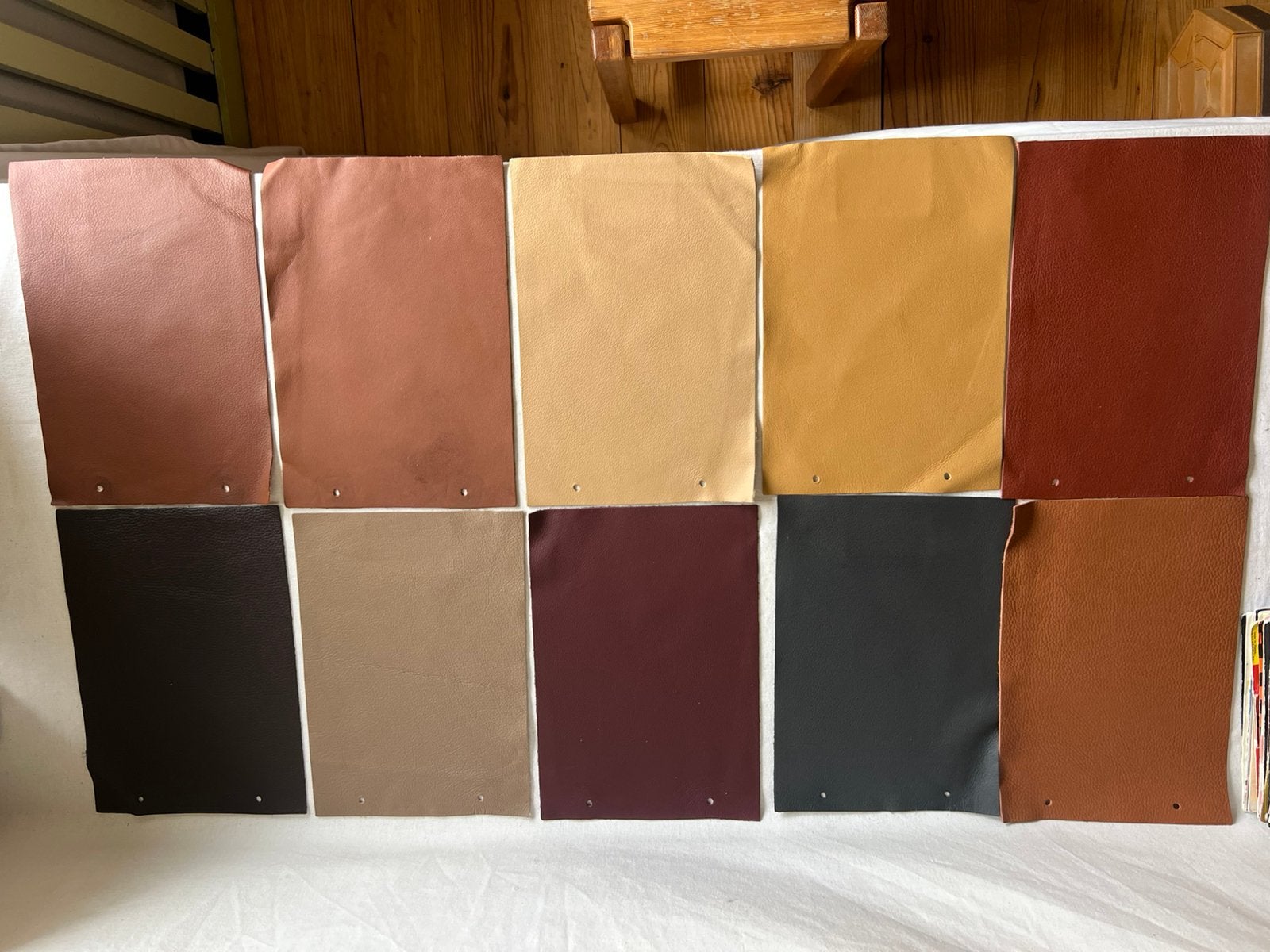 Leren lapjes 26x20 10 stuks, Overige materialen, Meerkleurig, Ophalen of Verzenden, Zo goed als nieuw