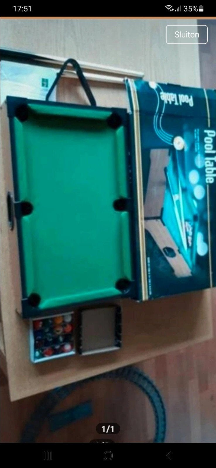 Mini pooltafel - Compact en compleet speelplezier, Ophalen of Verzenden, Gebruikt, Pooltafel