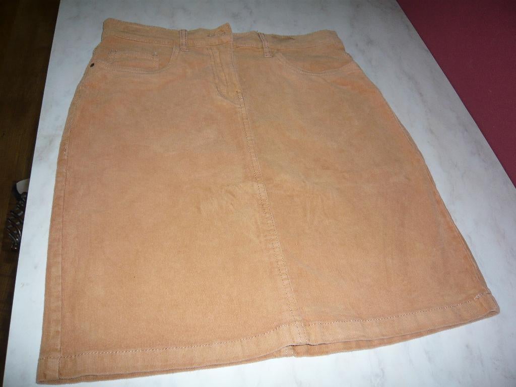 Up2FASHION rib corduroy rok zandkleur 48cm nieuw mt 36-38, Up2Fashion, Beige, Nieuw, Ophalen of Verzenden