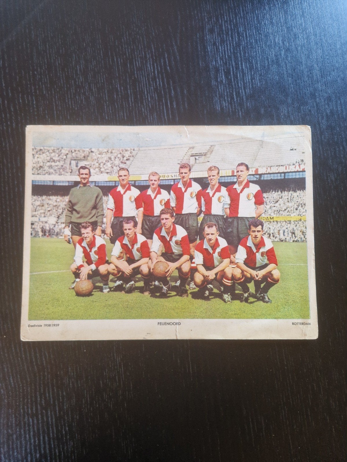Feyenoord Esso Plaatje 1958-1959, Ophalen of Verzenden, Zo goed als nieuw, Feyenoord, Poster, Plaatje of Sticker