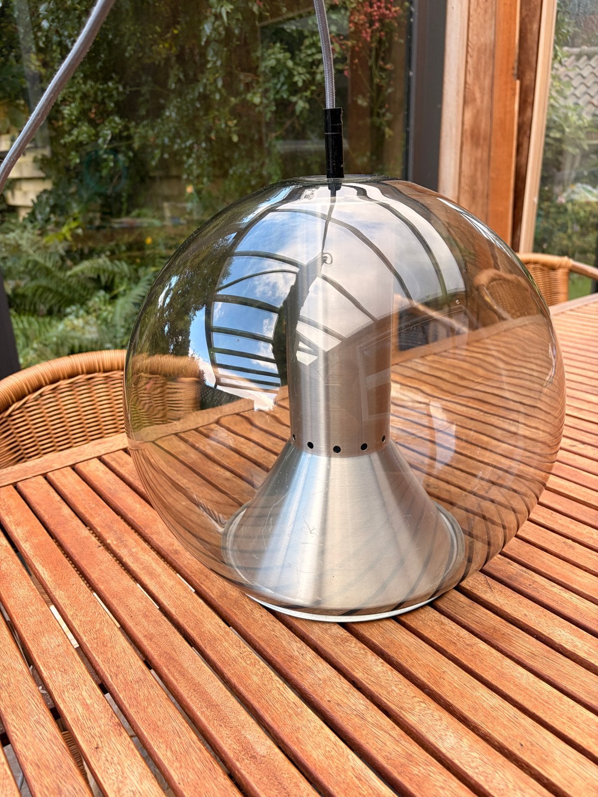 Raak Globe hanglamp, Frank Ligtelijn, jaren '60, Ophalen of Verzenden, Gebruikt, Glas, E27 (groot)