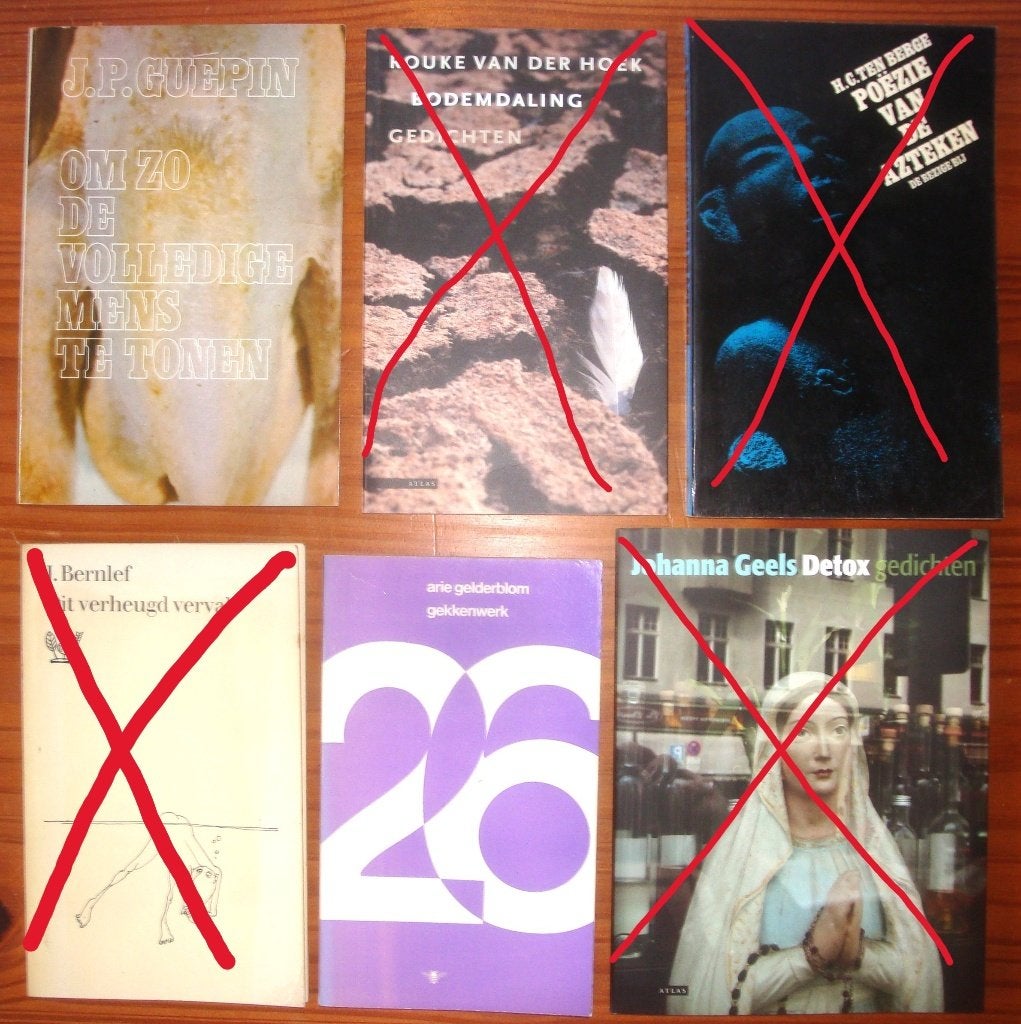 4 gedichtenbundels: Tellegen, Gelderblom, Stitou, Guépin, Ophalen of Verzenden, Zo goed als nieuw, Tellegen, Gelderblom, Stitou, Guépin
