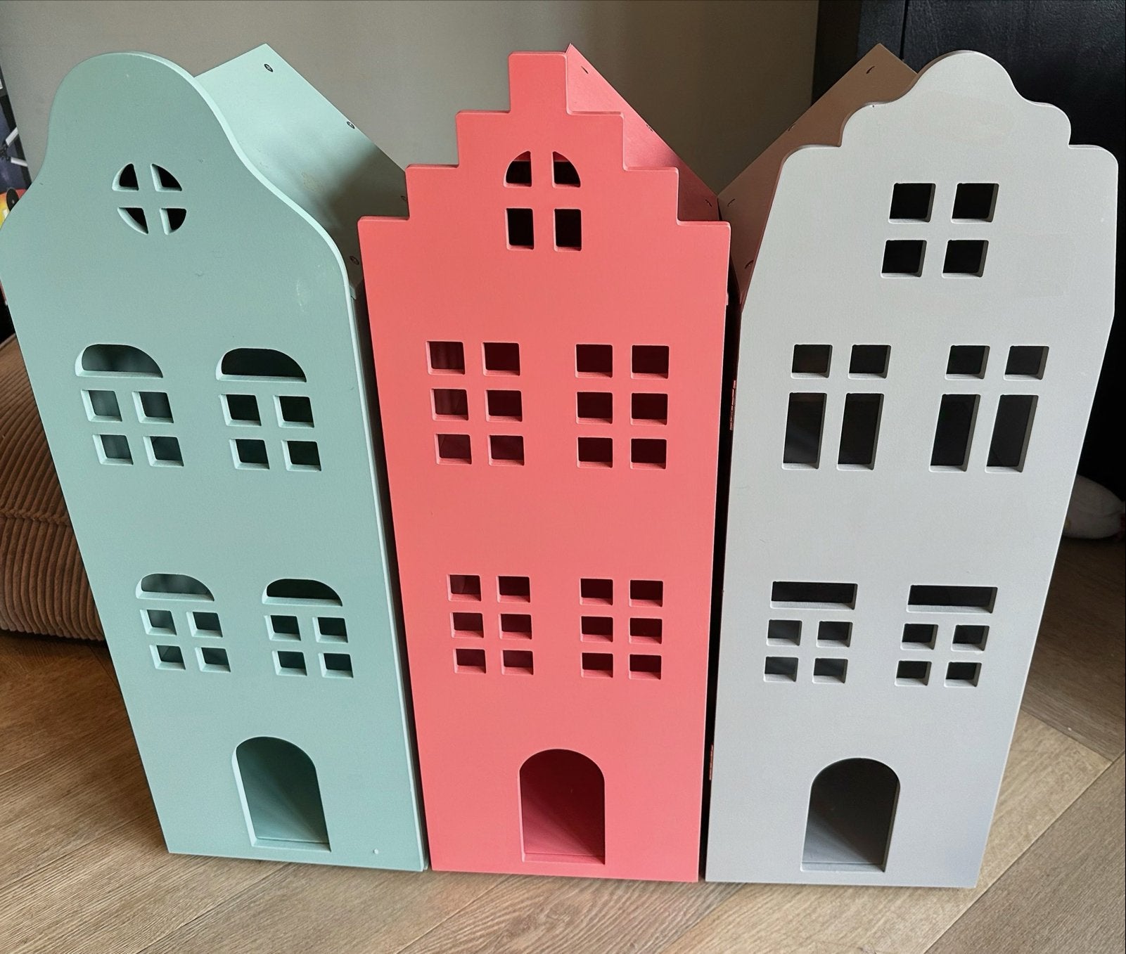 HEMA Grachtenpand Poppenhuis - Mintgroen, Ophalen, Zo goed als nieuw, Poppenhuis