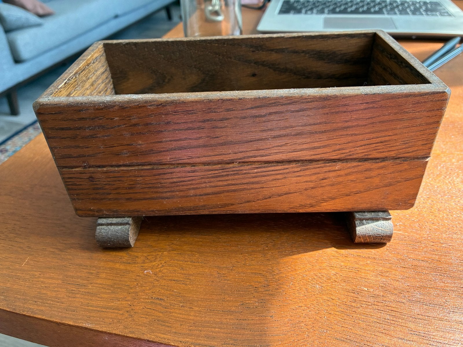 Vintage houten bakje - Decoratief en veelzijdig, Ophalen of Verzenden