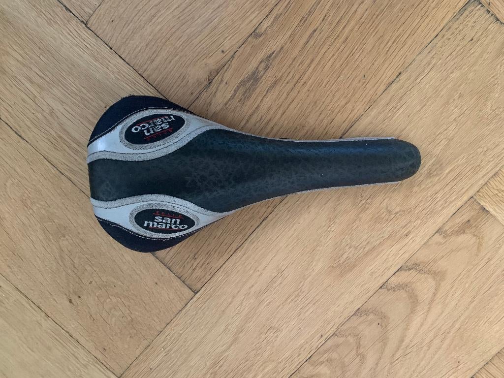 Te koop racefiets zadel Selle San Marco, Ophalen, Gebruikt, Leer, Zadel