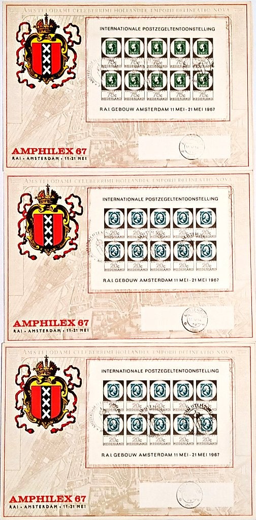 AMPHILEX 67 BLOKKEN OP TENTOONSTELLINGSBRIEVEN, Postzegels en Munten, Verzenden, Envelop