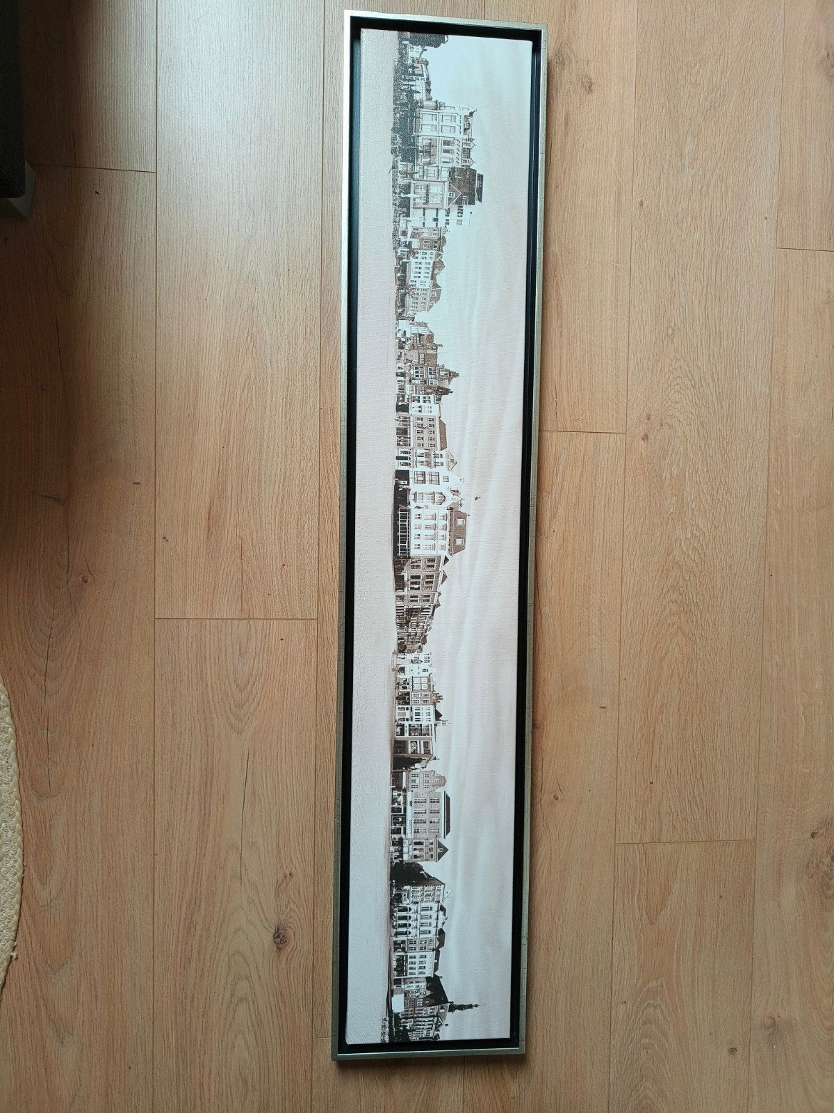 Panoramafoto Den Bosch Markt sepia op canvas met lijst, Ophalen, 50 – 75, Overige typen, 125 cm of meer