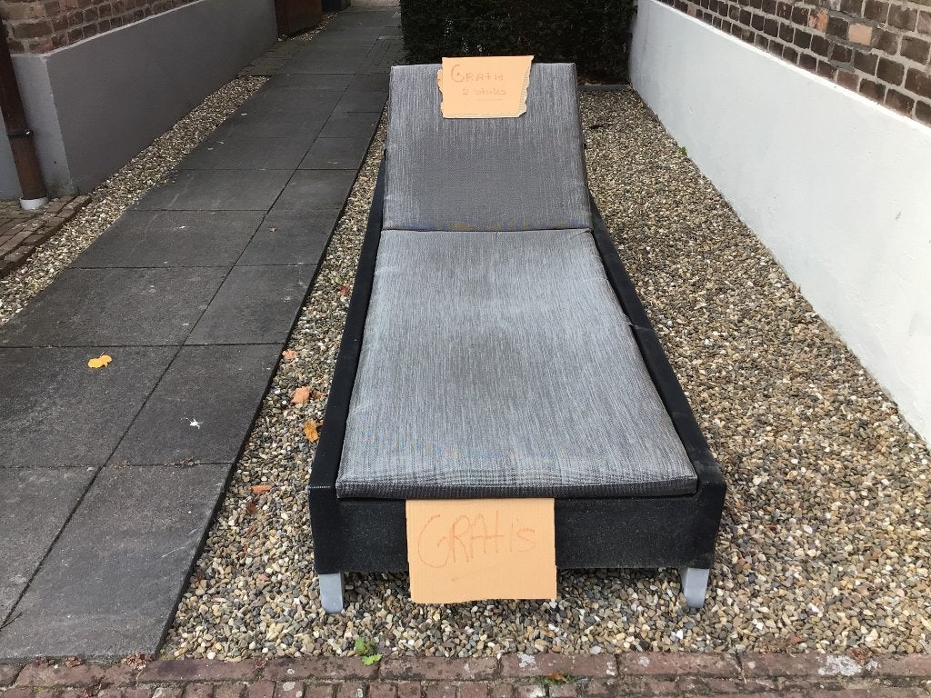 Ligbedden 2 stuks, Tuin en Terras, Ligbedden, Ophalen, Gebruikt, Aluminium, Verstelbaar
