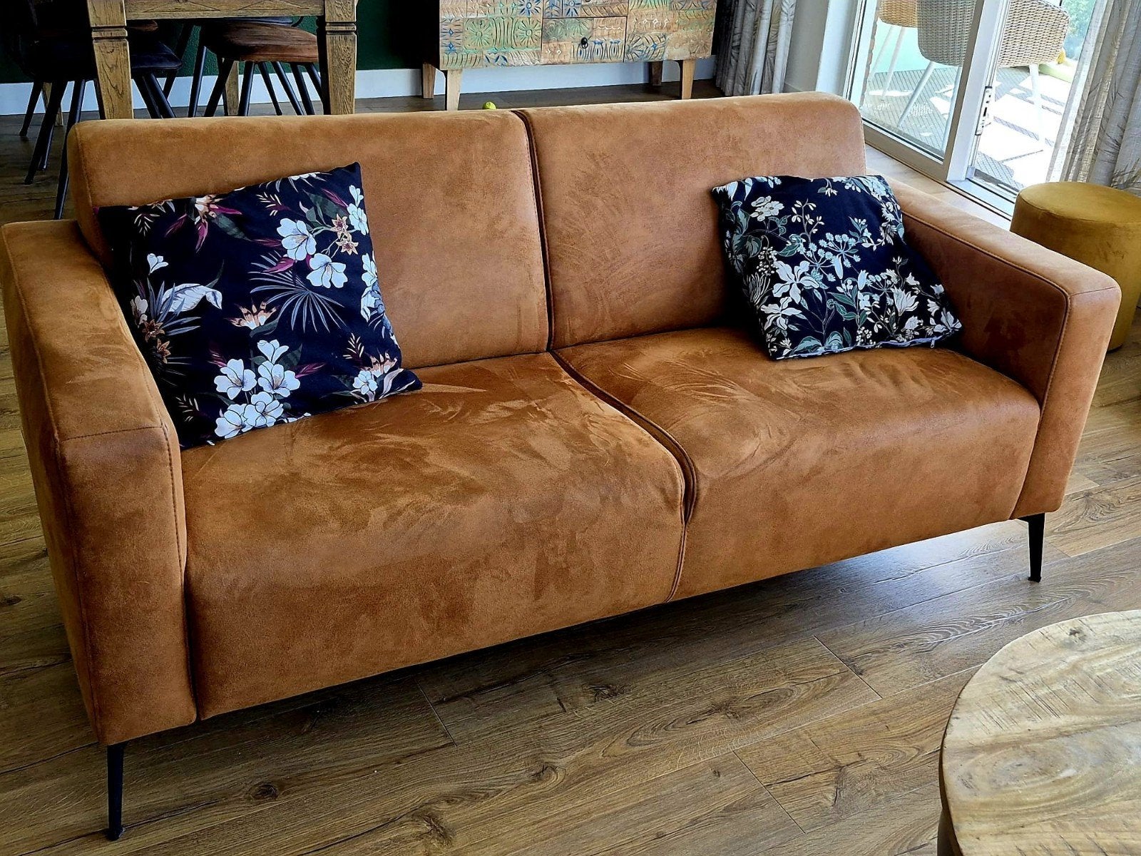 Complete Woonkamerset: Bank, Fauteuils & Salontafel, Ophalen, Modern, Industrieel, Tweepersoons, 75 tot 100 cm