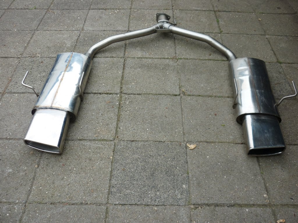 sportuitlaat dubbel rvs universeel., Ophalen, Nieuw
