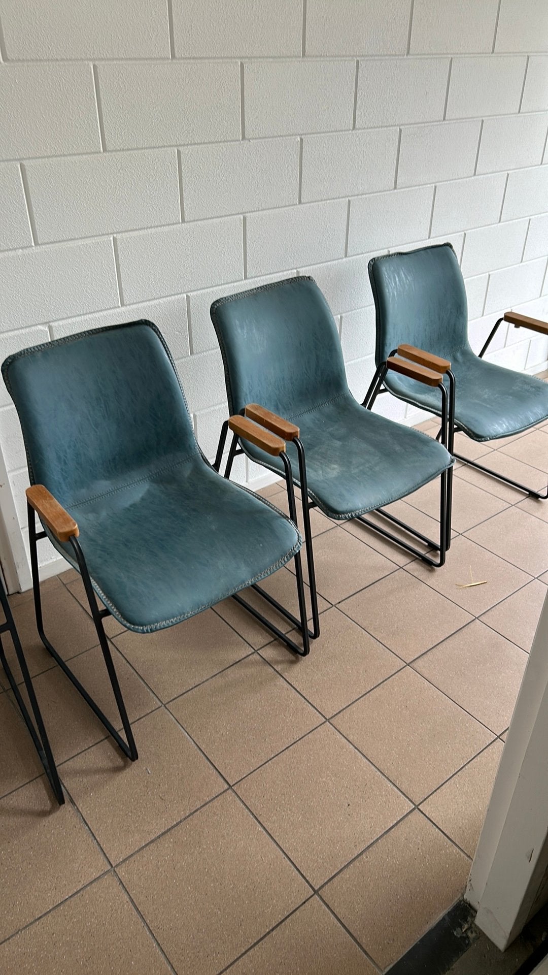 Eetkamer stoelen blauw napa, Ophalen, Zo goed als nieuw, Blauw, Vijf, Zes of meer stoelen