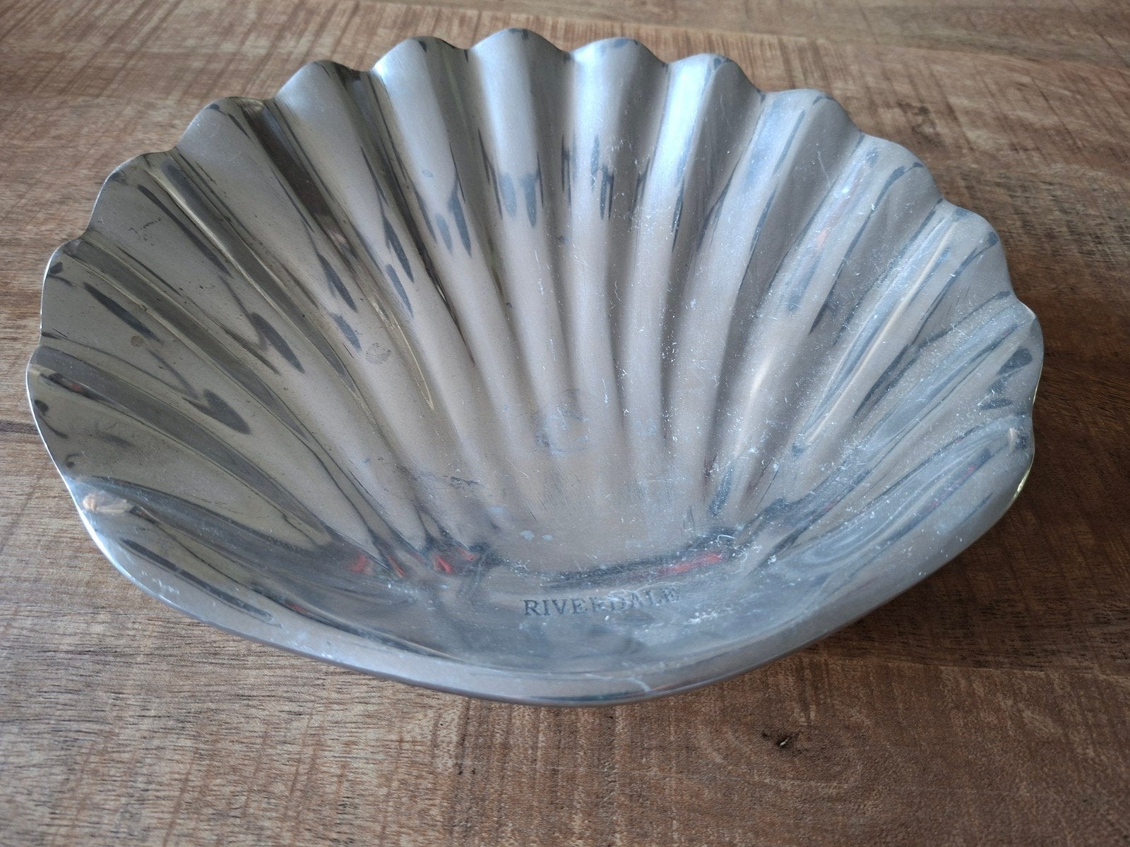 Riverdale schelp schaal, Huis en Inrichting, Ophalen of Verzenden, Gebruikt, Rond, Glas