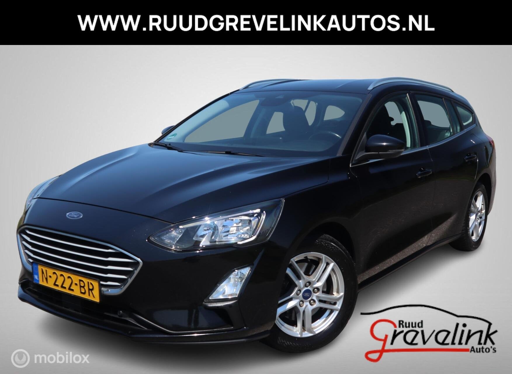 Ford Focus Wagon EcoBoost H6 Trekhaak|Stoel&Stuurverw|Camera, Auto's, Ford, Stof, Gebruikt, Lichtsensor, Zwart