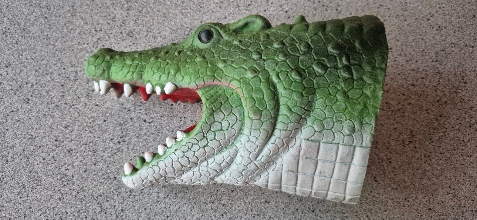 Vintage Krokodil Handpop - Jaren '60 Plastic Speelgoed, Ophalen of Verzenden, Gebruikt, Jongen of Meisje