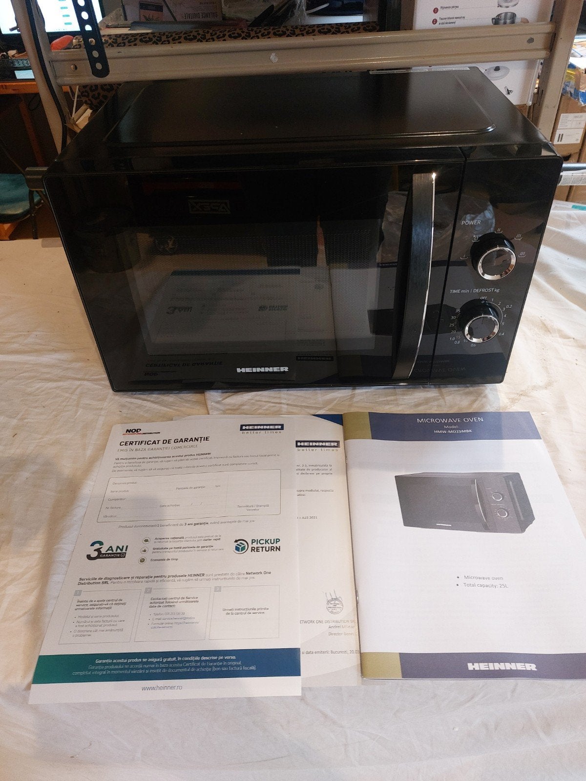 Magnetron Heinner HMW-MD25MBK nieuw analoog, ., Nieuw, Ophalen of Verzenden, Magnetron