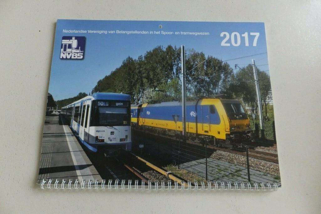 Kalender NVBS 2017 Nederlandse spoorwegen trein tram NS TOP, Ophalen of Verzenden, Zo goed als nieuw, Trein, Boek of Tijdschrift