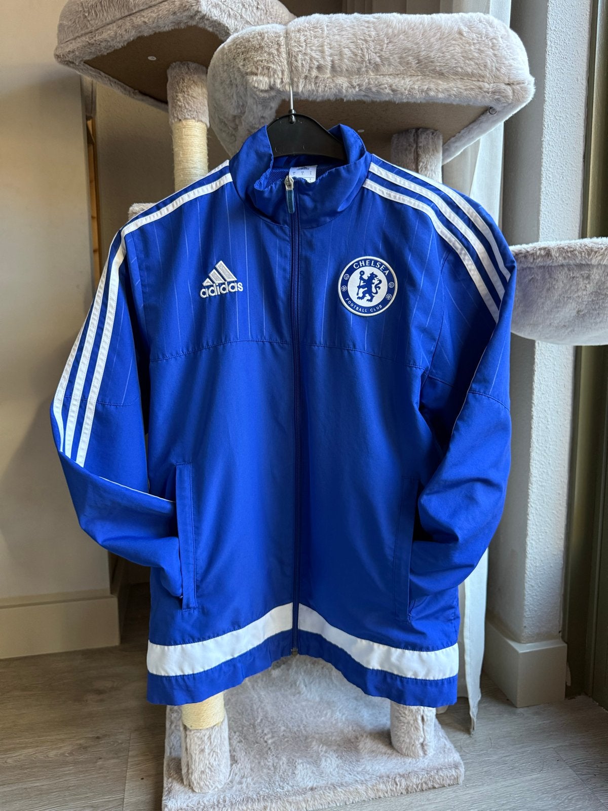 Adidas Chelsea Trainingsjack/Windjack - Blauw, Kleding | Heren, Blauw, Ophalen of Verzenden, Voetbal, Gedragen