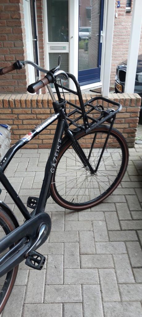 Gazelle transportfiets met voordrager en terugtraprem, Terugtraprem, Gebruikt, 47 tot 50 cm, Ophalen of Verzenden