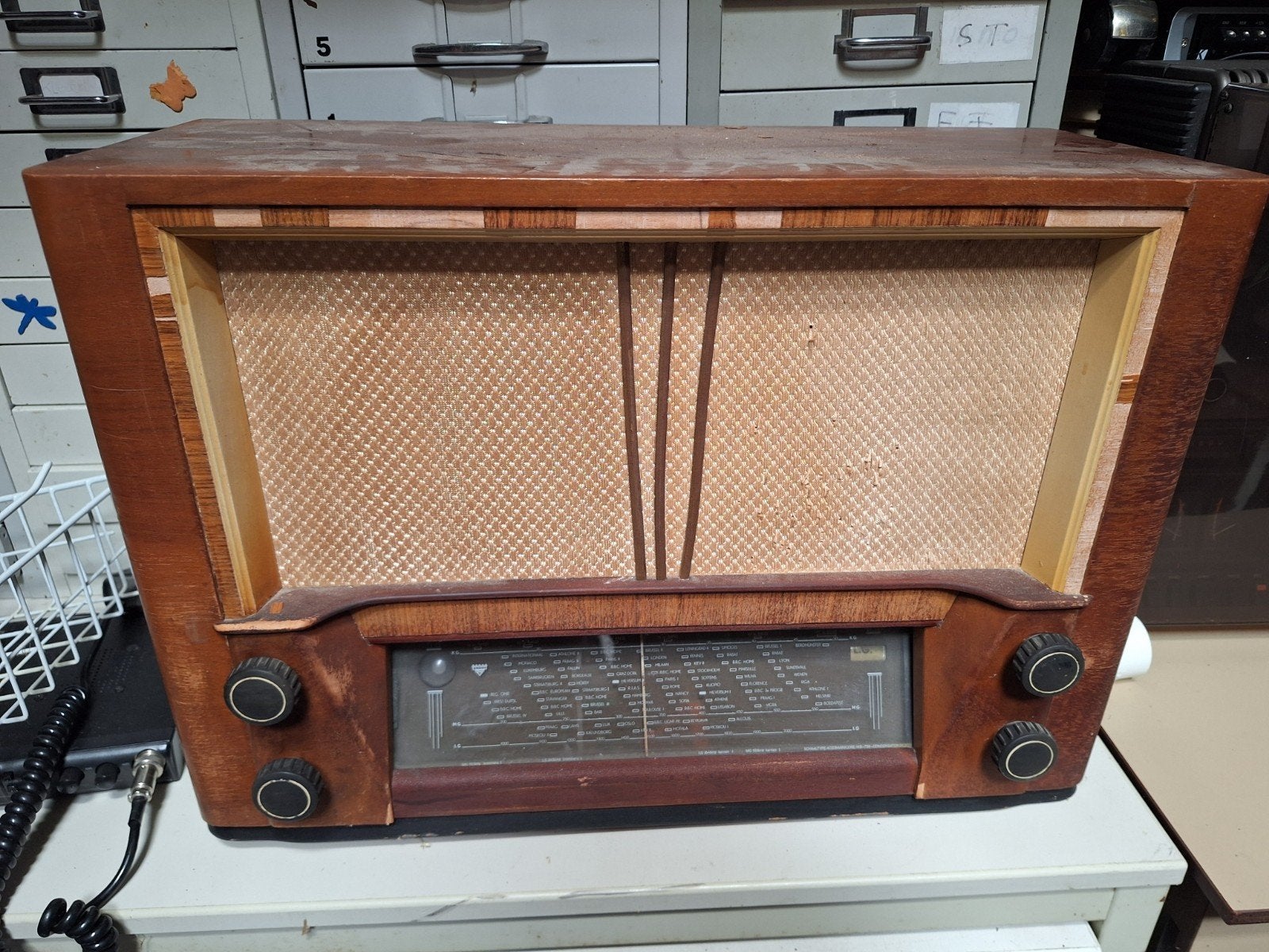 antieke buizenradio omvangtoestel radio, Ophalen of Verzenden