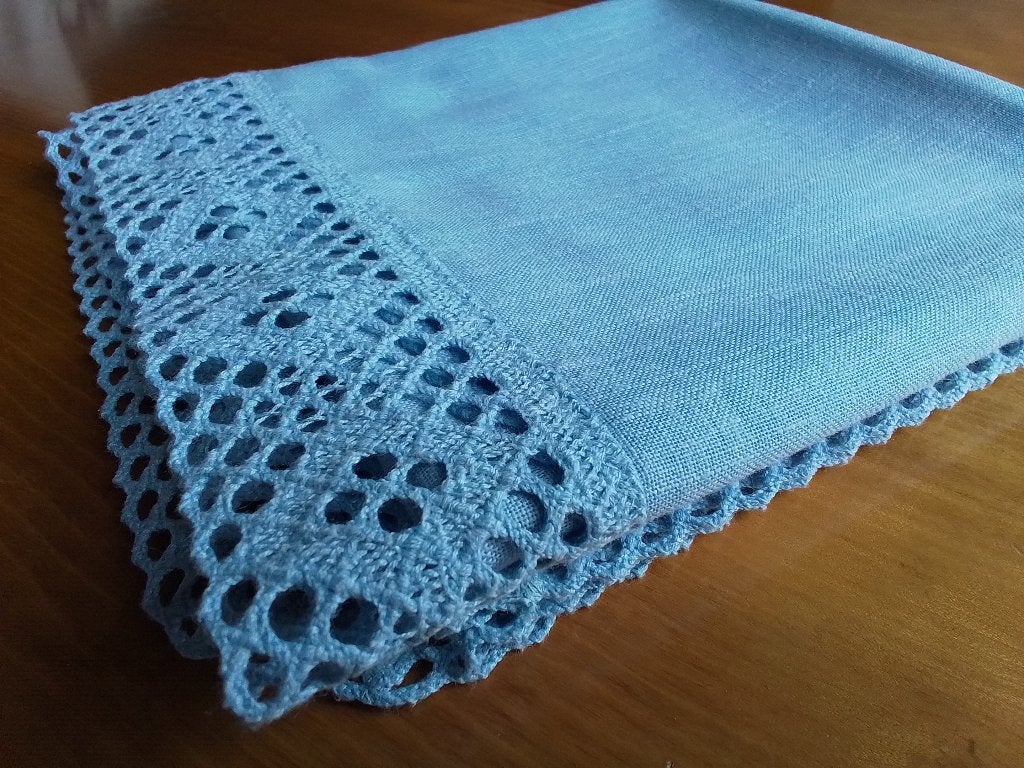 Blauw Tafelkleed, Huis en Inrichting, Tafelkleden, Tafelkleed, Ophalen of Verzenden, Gebruikt, Vierkant