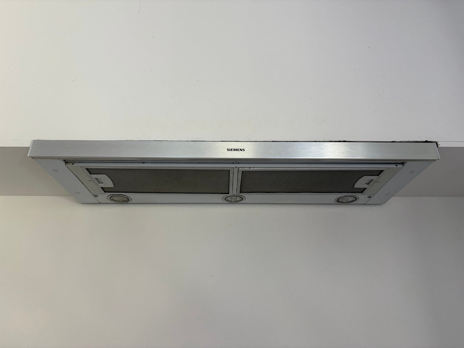 Siemens afzuigkap - 90 cm breed, 30 cm diep, uitschuifba, Ophalen, Gebruikt, Inbouw, Vlakschermkap