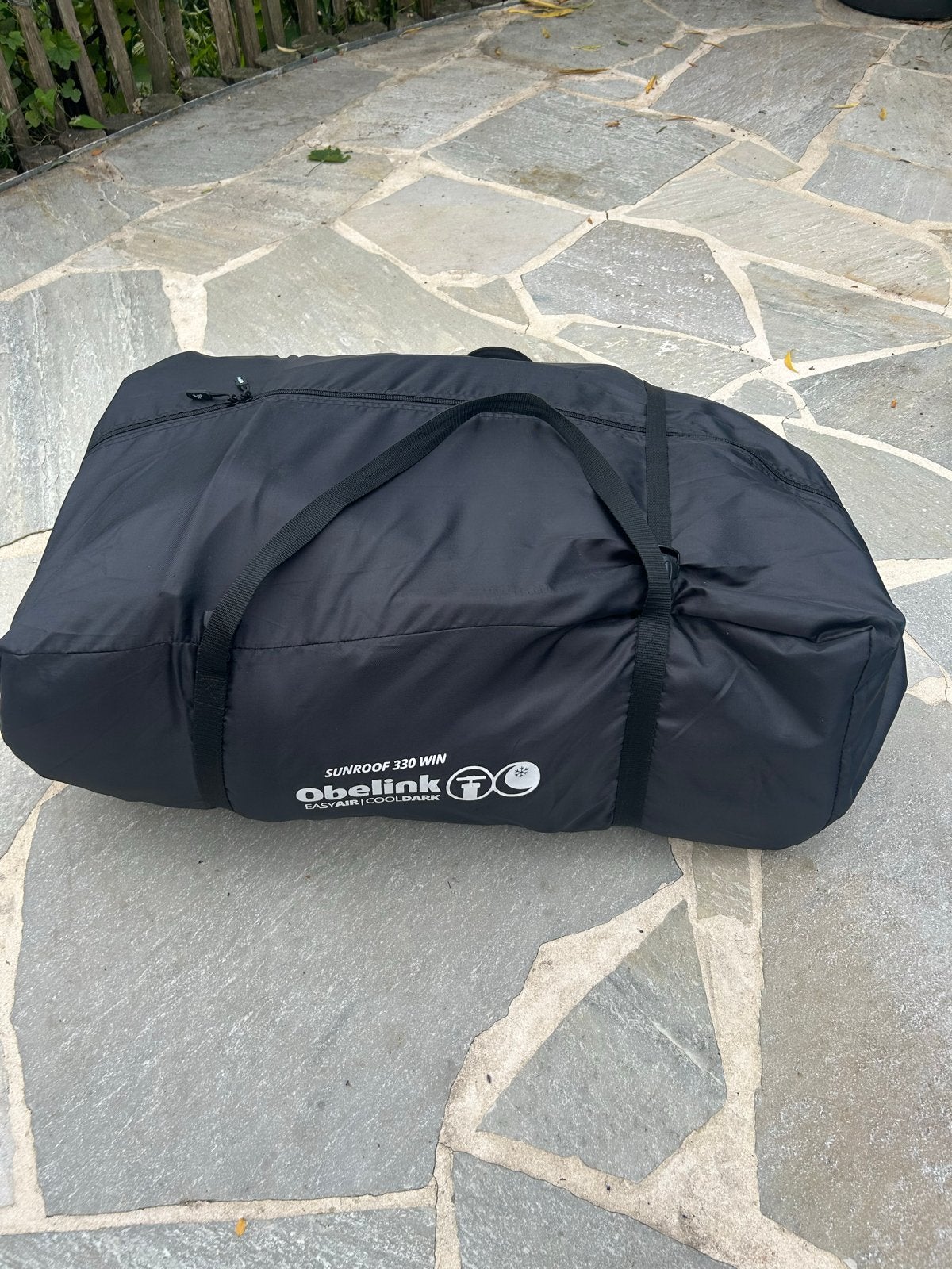 Obelink Sunroof 330 Easy Air CoolDark Luifel, Caravans en Kamperen, Voortenten en Luifels, Ophalen, Zo goed als nieuw, Polyester
