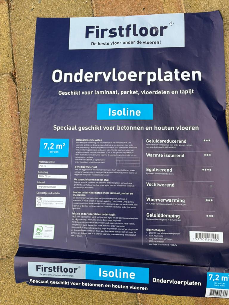 Onderplaten laminaat, Ophalen, 50 tot 150 cm, Zo goed als nieuw, Minder dan 5 m²