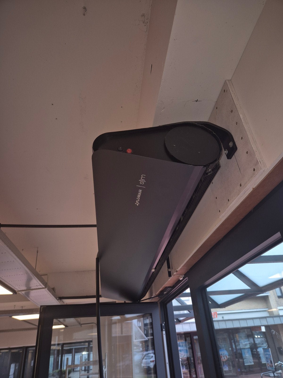 Flowair SLIM E 200 Zwarte Luchtgordijn 12kW, Ventileren, Minder dan 60 m³, 3 snelheden of meer, Ophalen of Verzenden
