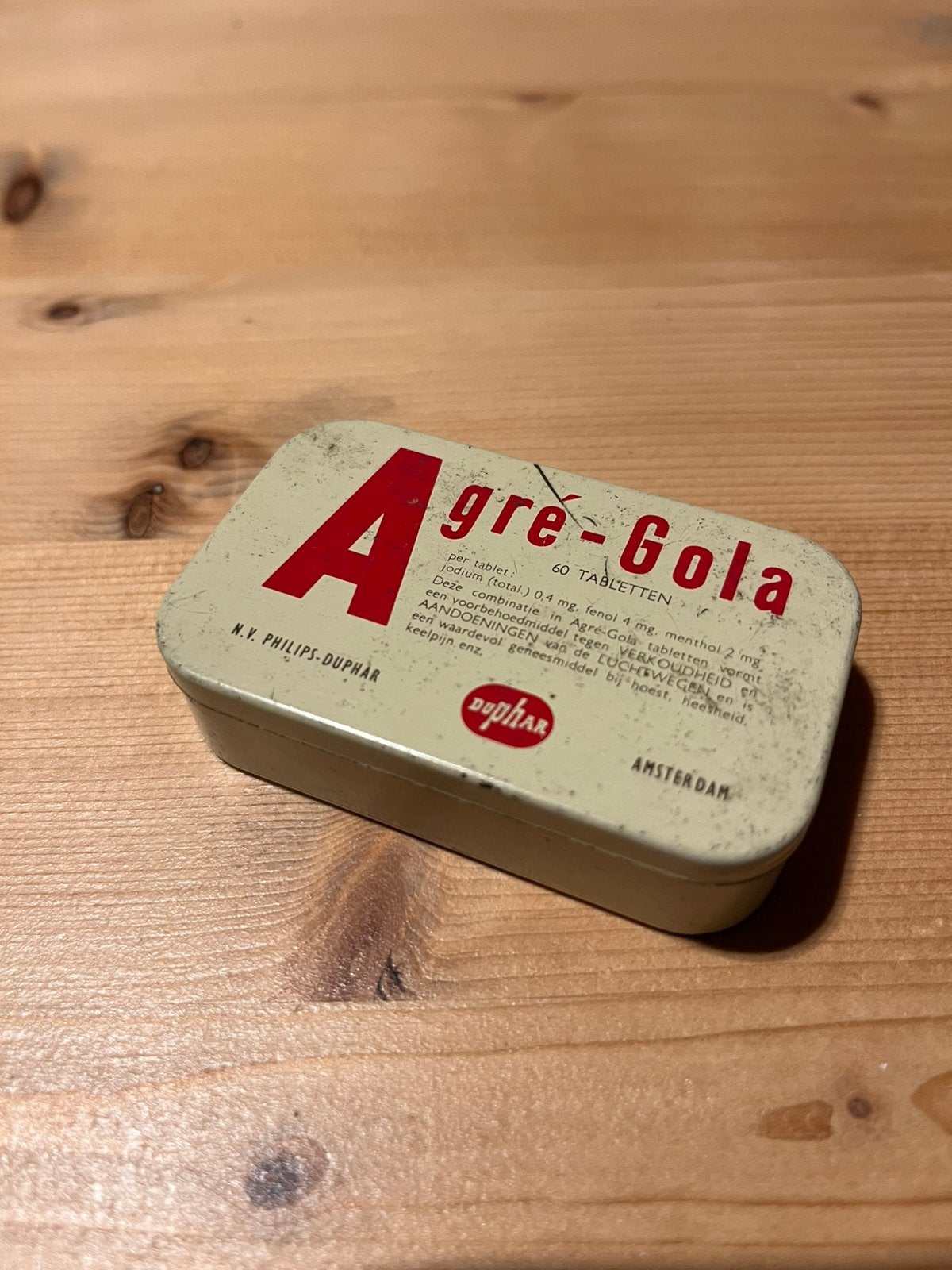Vitage blikje Agré - Gola, Ophalen of Verzenden, Zo goed als nieuw, Overige