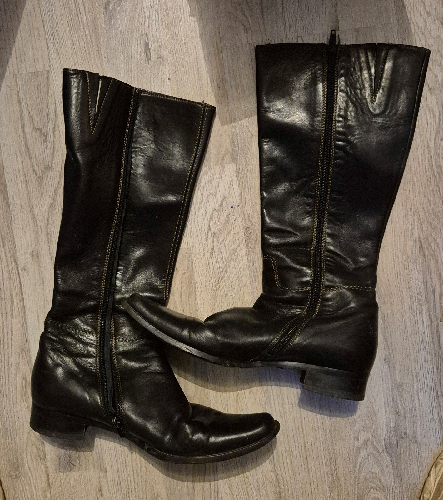 Vibram leren laarzen 39,5, Motoren, Ophalen of Verzenden, Tweedehands, Laarzen