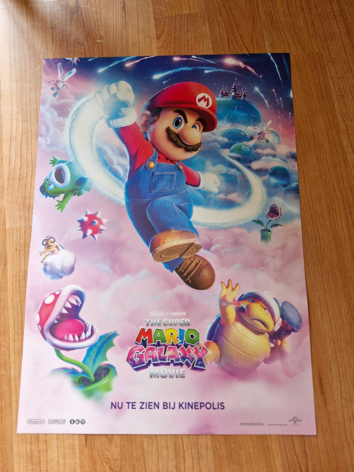 The Mario Galaxy movie filmposter, Verzamelen, Ophalen of Verzenden, Zo goed als nieuw, A1 t/m A3, Film en Tv