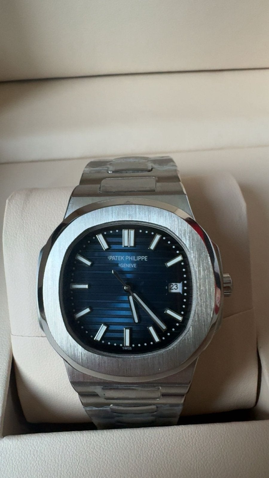 Patek Philippe Nautilus, Sieraden, Tassen en Uiterlijk, Horloges | Heren, Overige merken, Staal, Staal, Polshorloge