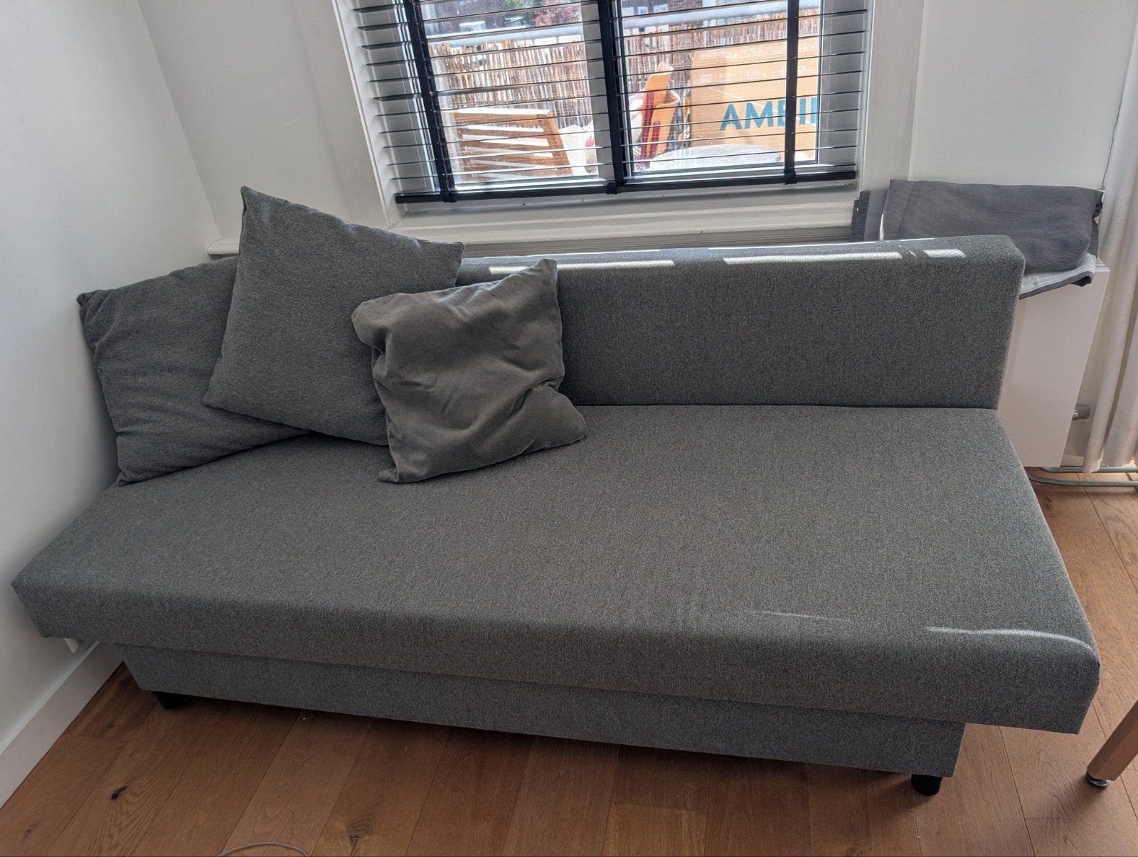 IKEA ÄLVDALEN 3-seater sofa bed & mattress pad, Huis en Inrichting, Slaapkamer | Slaapbanken, Ophalen, Tweepersoons, Zo goed als nieuw