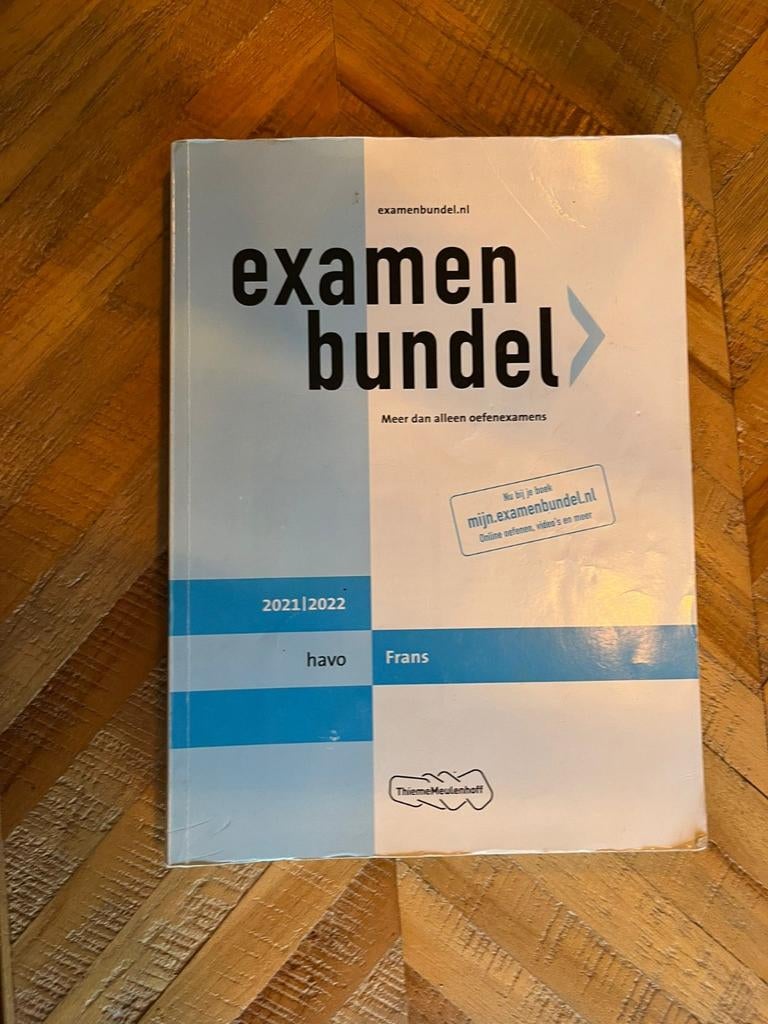 Gratis: examenbundel havo Frans 2021/2022, Boeken, Ophalen of Verzenden, Zo goed als nieuw, HAVO, Frans