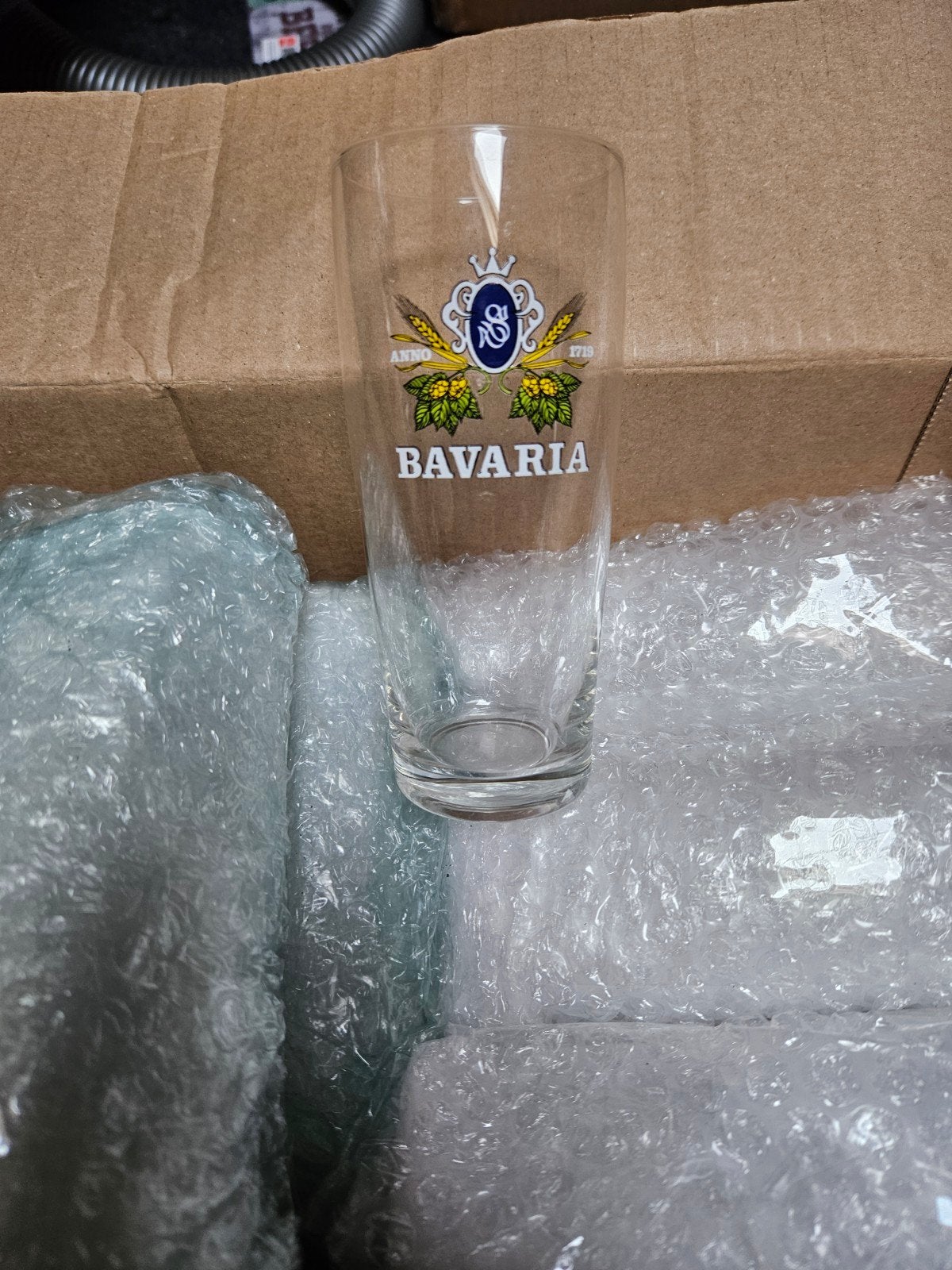 7 Bavaria bierglazen - Nieuw in doos, Meerkleurig, Overige stijlen, Nieuw, Ophalen of Verzenden