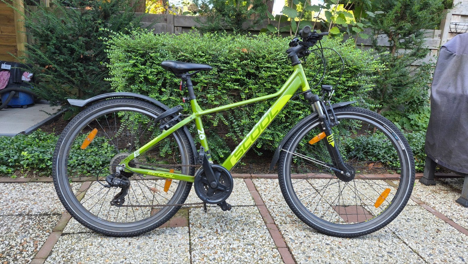 SCOOL kinderfiets 26 inch, 20 inch of meer, Gebruikt, Velgrem, Ophalen
