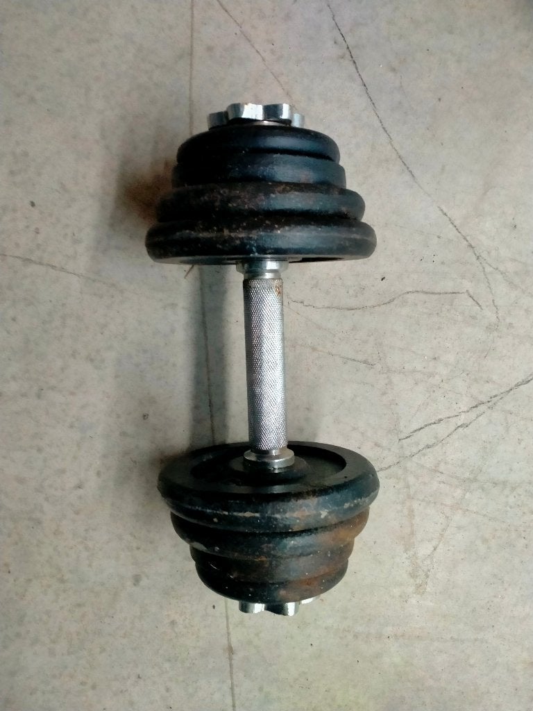 1 Halter 15 kg, Sport en Fitness, Fitnessmaterialen, Ophalen, Zo goed als nieuw, Benen, Halterset