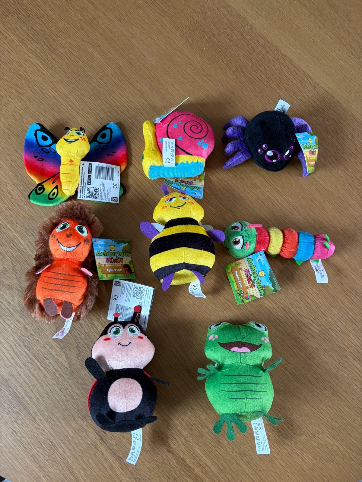 Achtertuin mini’s lidl knuffels set van 8, Overige merken, Overige karakters, Overige typen, Ophalen of Verzenden