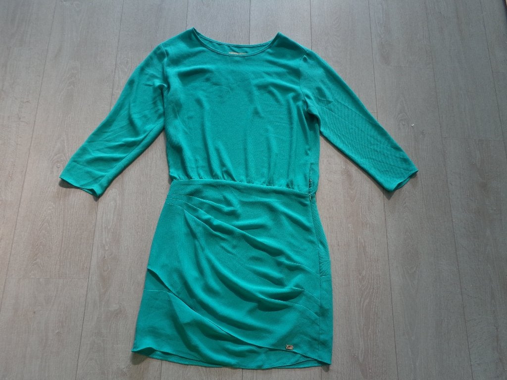 turqouise jurk van Josh V, maat M, Ophalen of Verzenden, Zo goed als nieuw, Maat 38/40 (M), Boven de knie