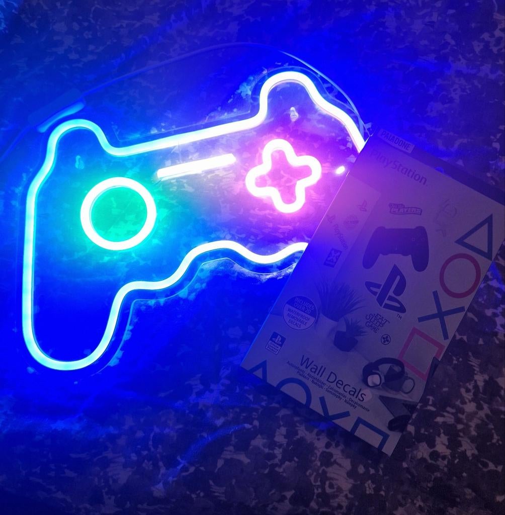 Playstation lamp en muur stickers., Ophalen of Verzenden, Lamp